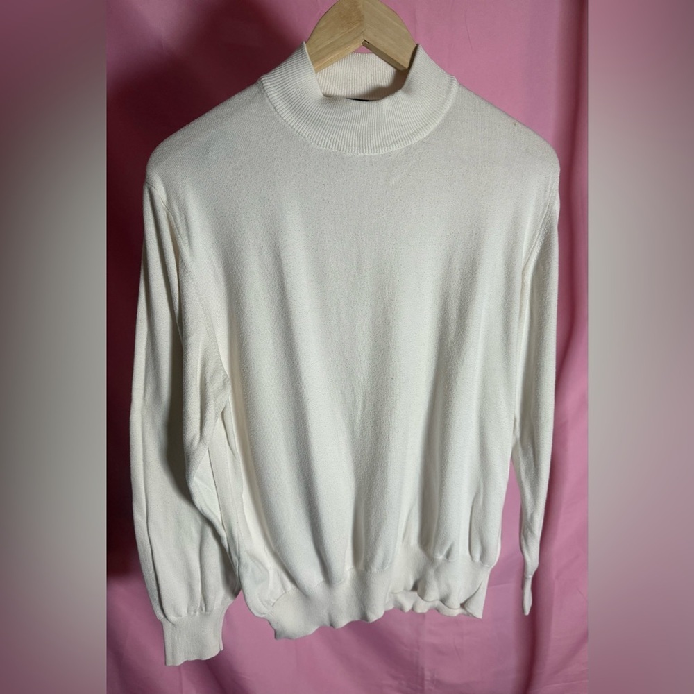 Off-White Crewneck Sweater - Classic Lightweight, Size S